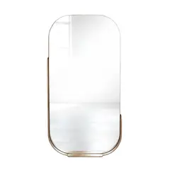 NECTAR - Espejo Polette con Marco Metálico Dorado y Espejo de 4 mm 51 × 10 × 92,5 cm.