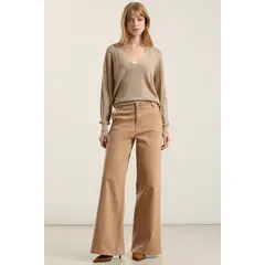 LIOLA - Jeans color palazzo, camel