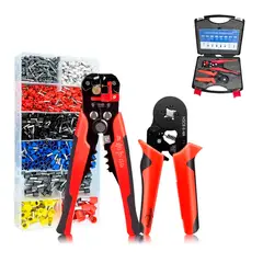 OFERTABKN - Kit 3en1 Alicate Crimpeadora Pelacables Y 1200 Terminales