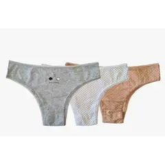 LIKE SHOP - Pack 3 Calzón Algodón Tanga Bikini Puntitos Mujer Liso #5