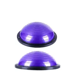 GENERICO - Pelota Bosu Medio Balon Con Manillas Yoga Pilates Lila