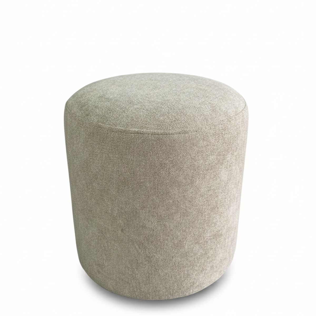 MUEBLES NEW - PUFF REDONDO BEIGE LINO