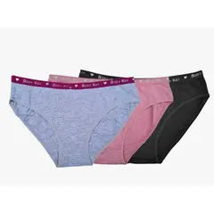 LIKE SHOP - Pack 3 Calzón Algodón Tanga Bikini Pretina Mujer Liso #4