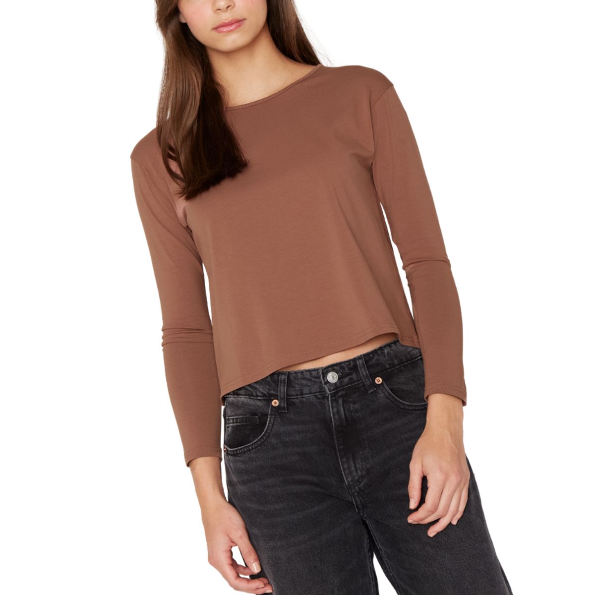 JACINTA TIENDA - Polera Clara II café Jacinta Tienda