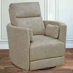 MSA MUEBLES SANTA ANA - Reclinable Giratorio Kennedy Light Gray