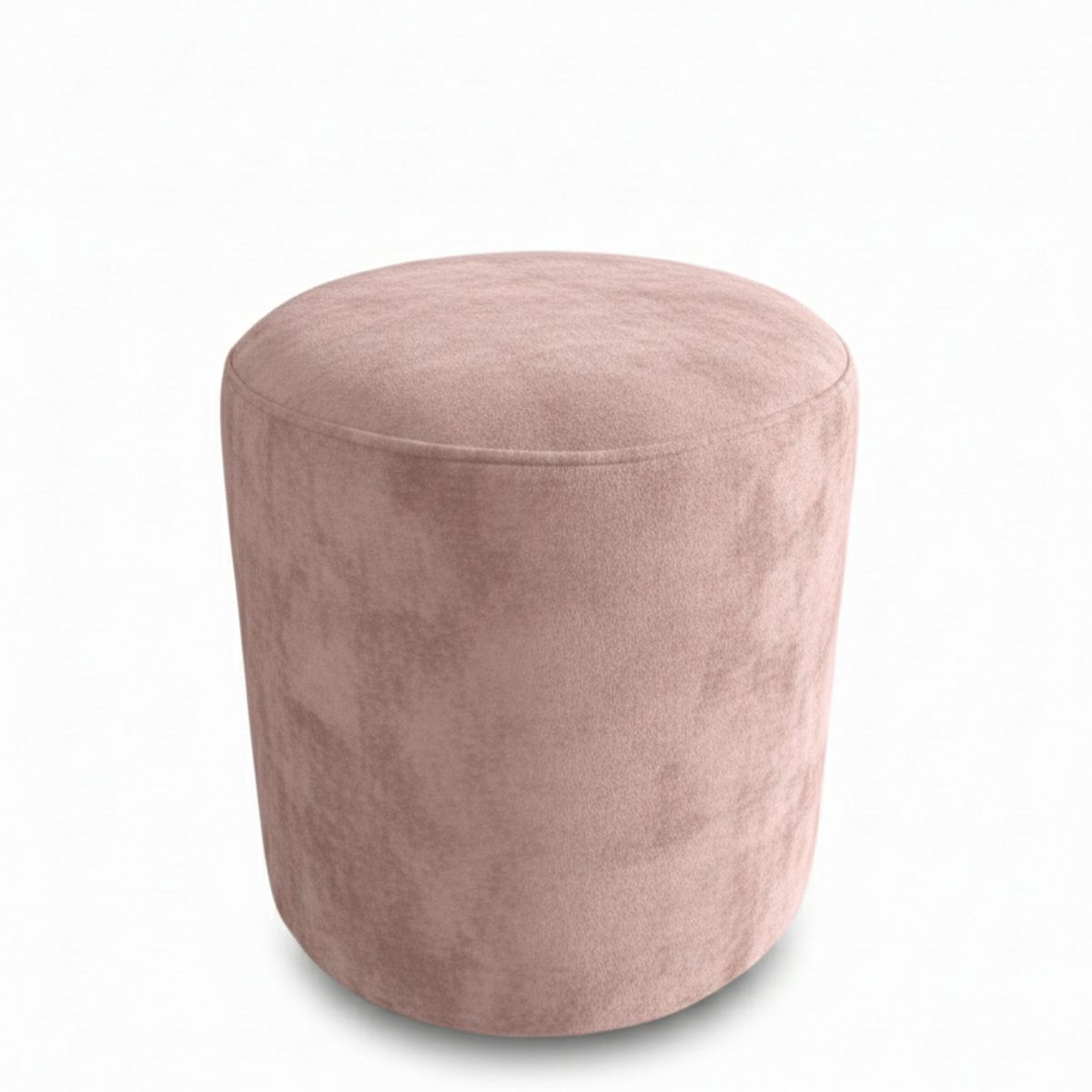 MUEBLES NEW - PUFF REDONDO PALO ROSA FELPA