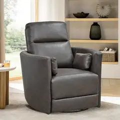 MSA MUEBLES SANTA ANA - Reclinable Giratorio Kennedy Café