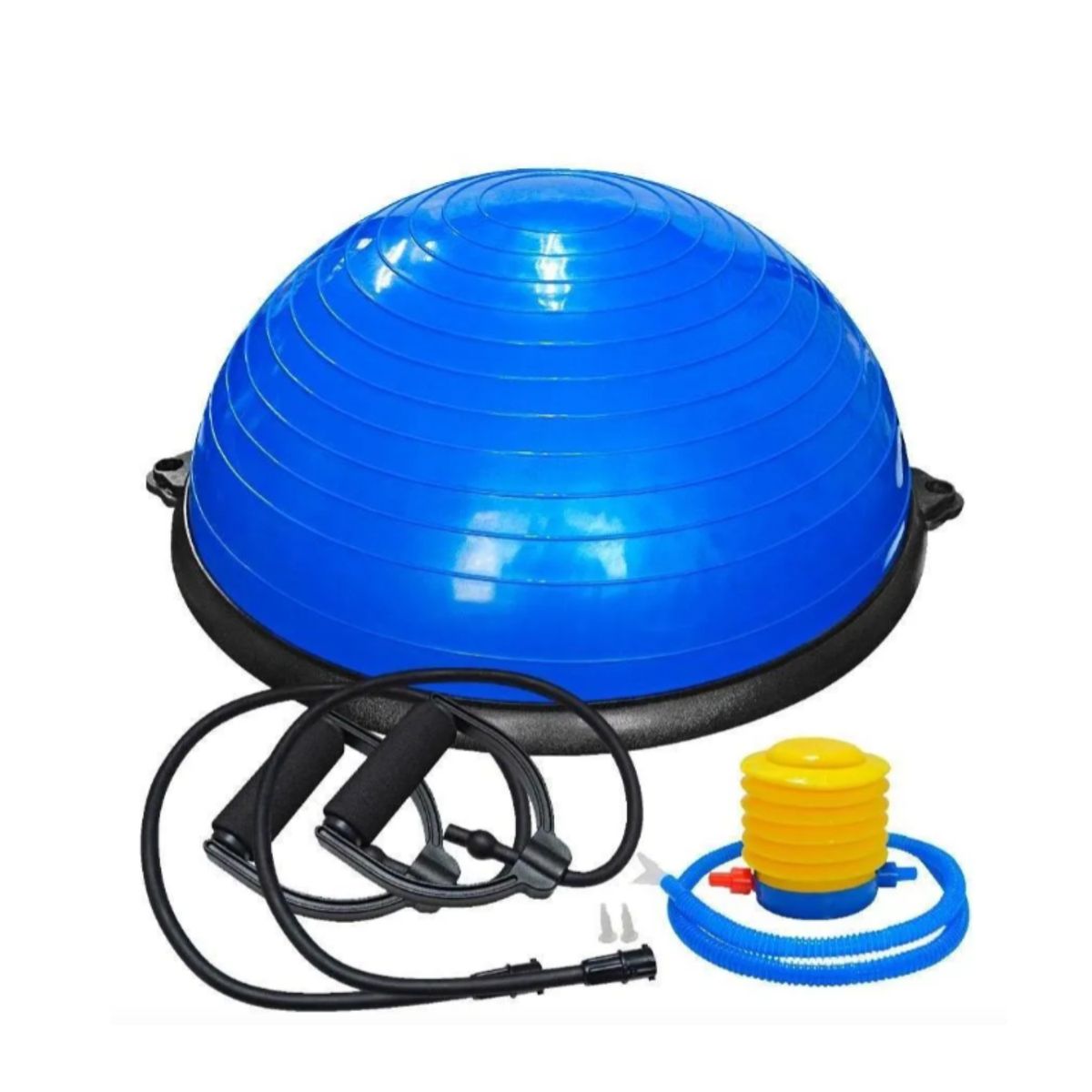 GENERICO - Pelota Bosu Medio Balon Con Manillas Yoga Pilates Color Azul