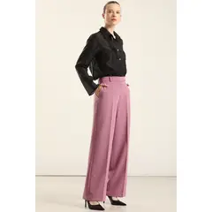 LIOLA - Pantalón recto, tiro alto, rosa