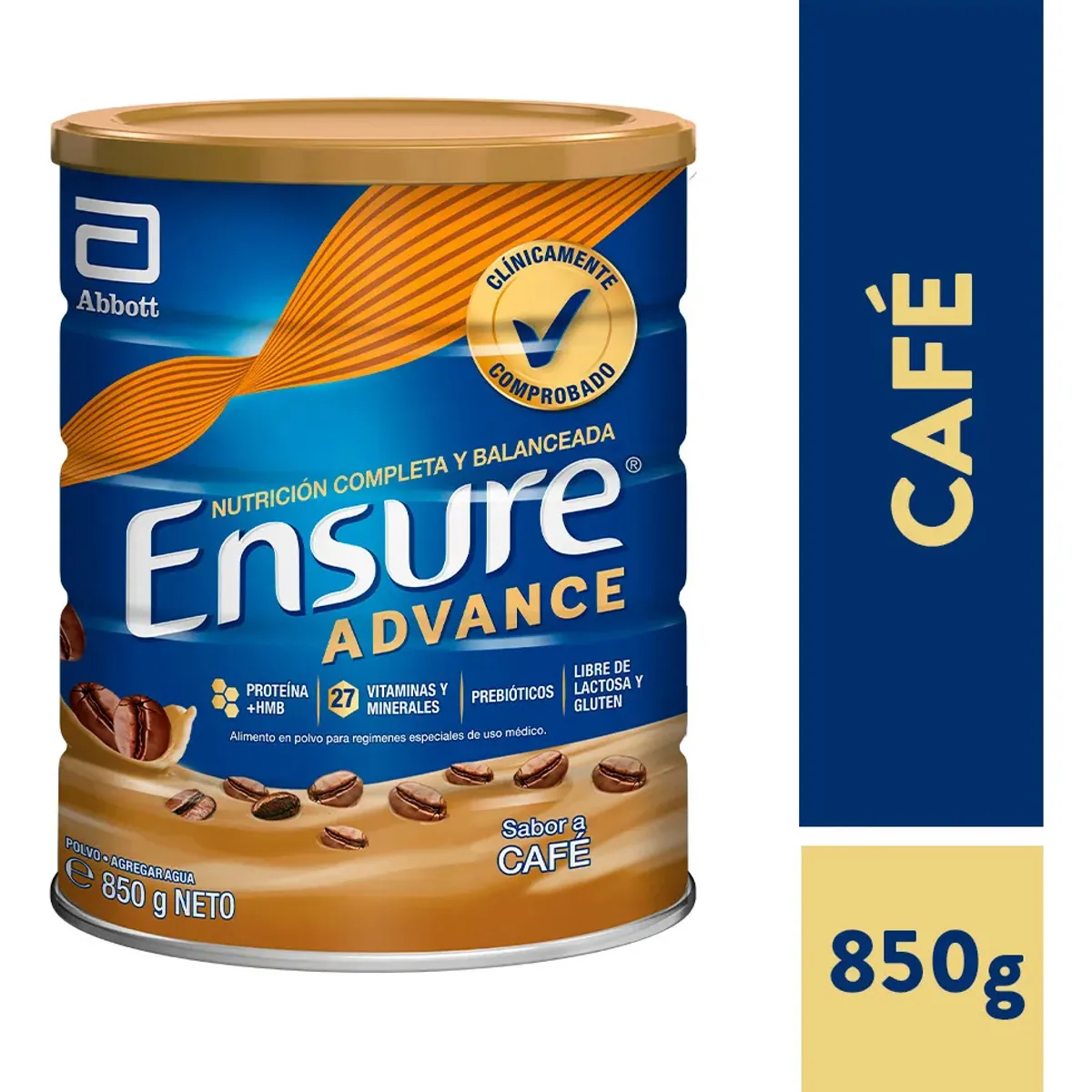 ABBOTT - Ensure Advance Cafe 850g Lata Suplemento Nutricional