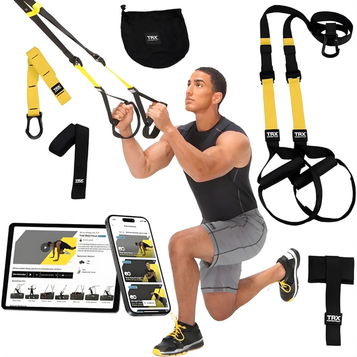MOVI - Set Bandas de Entrenamiento en Suspensión TRX  Fuerza y Flexibilidad