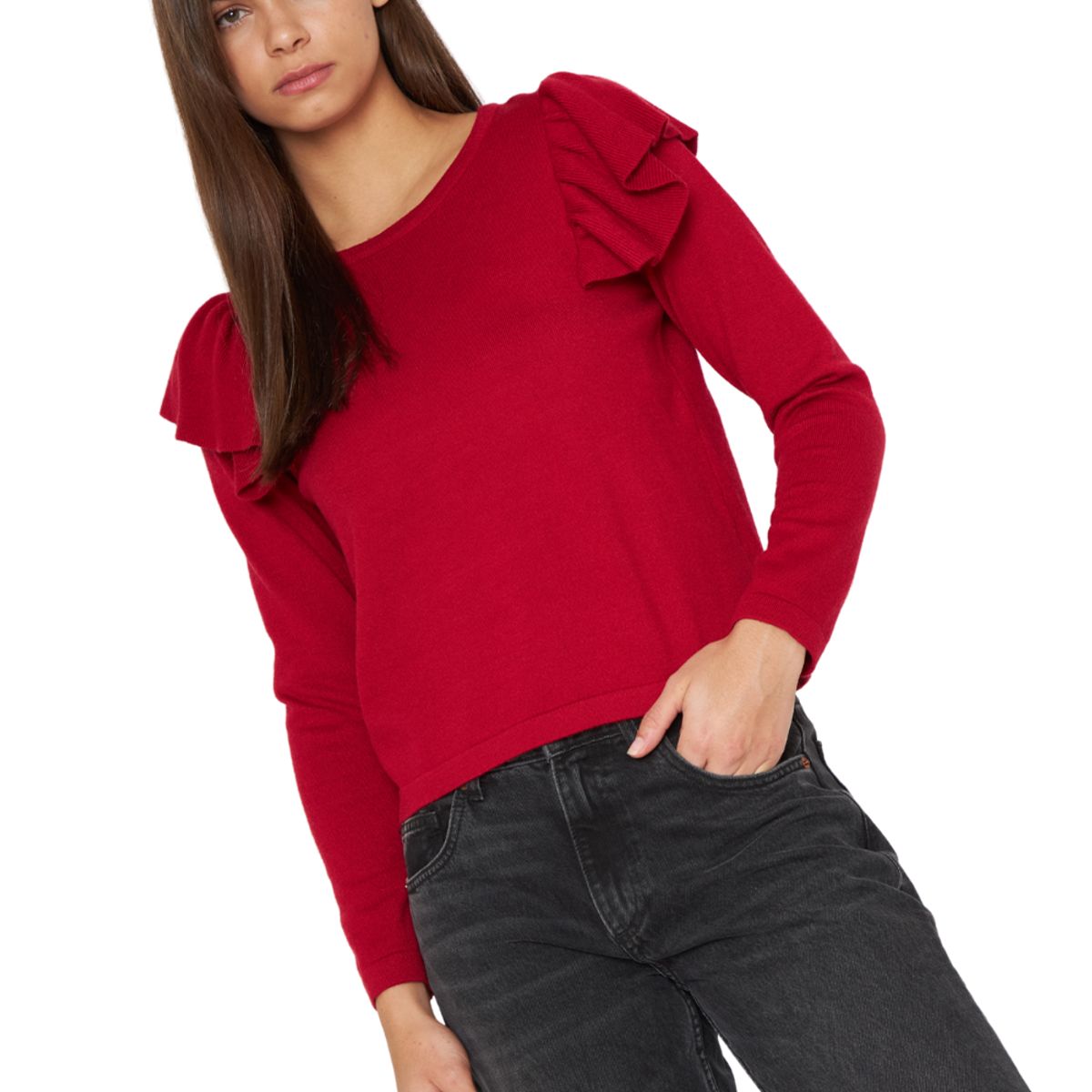 JACINTA TIENDA - Chaleco Olimpia cherry Jacinta Tienda