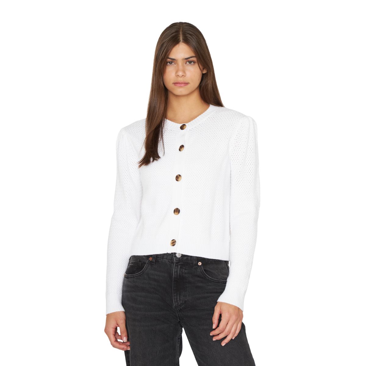 JACINTA TIENDA - Chaleco Panal blanco Jacinta Tienda