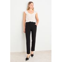 Pantalon Liso Mujer Negro