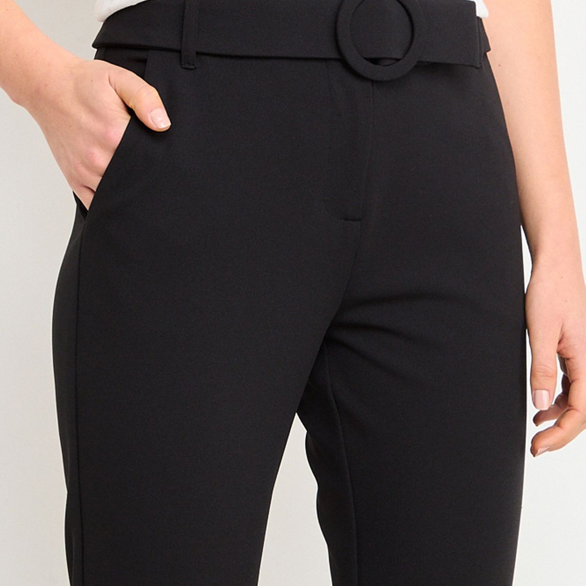 ASH - Pantalon Liso Mujer Negro Ash