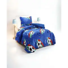 GENERICO - PLUMON CON CHIPORRO PLAZA Y MEDIA 180X200CM AZUL B5