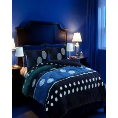 GENERICO - PLUMON CON CHIPORRO PLAZA Y MEDIA 180X200CM AZUL M B16