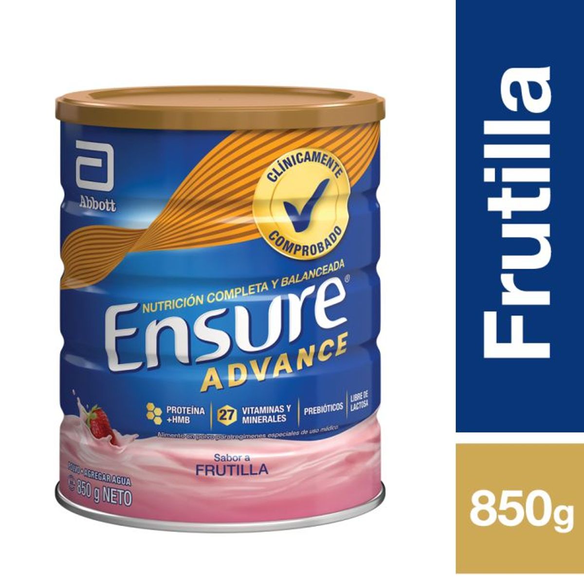 ABBOTT - Ensure Advance Frutilla 850g Lata Suplemento Nutricional