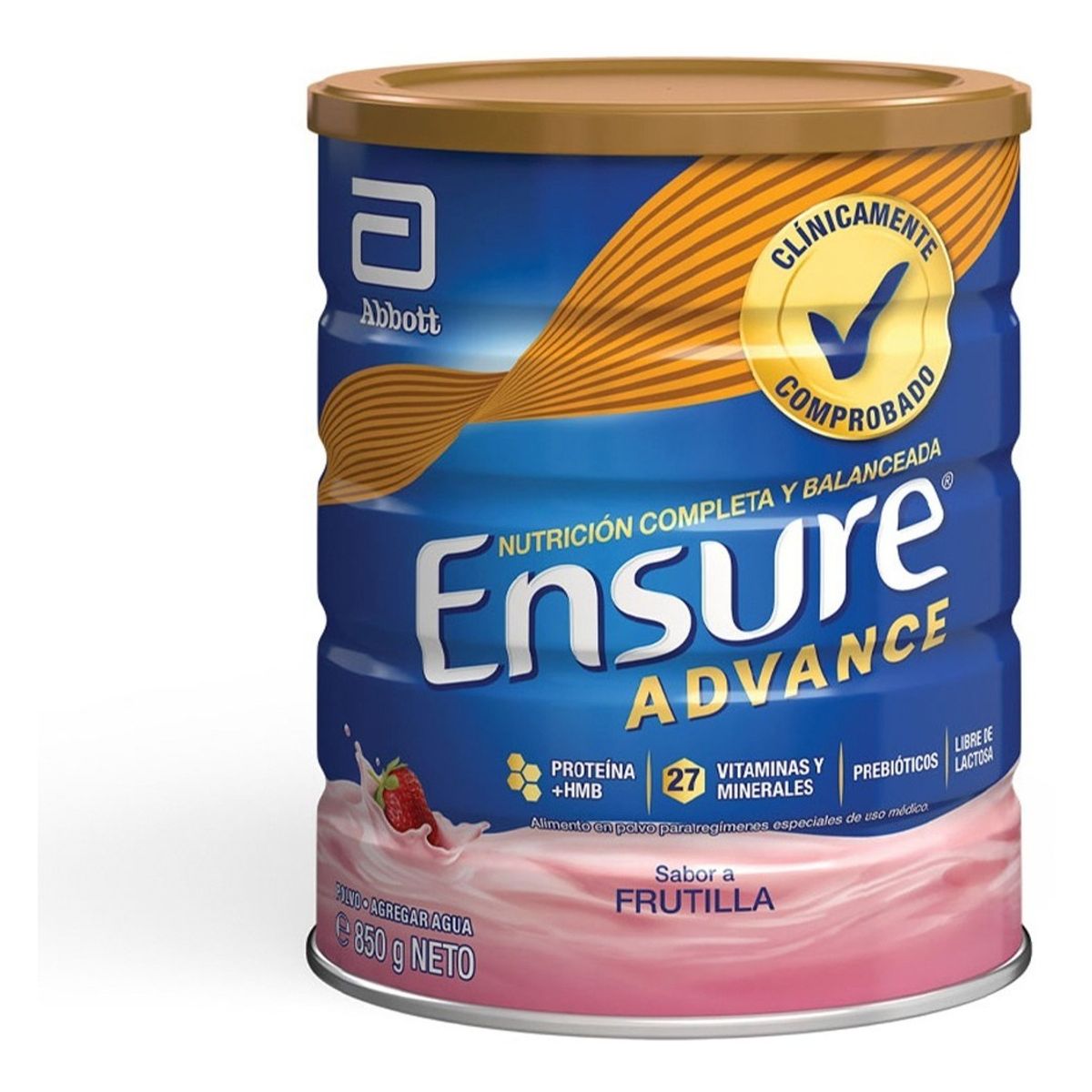 ABBOTT - Ensure Advance Frutilla 850g Lata Suplemento Nutricional