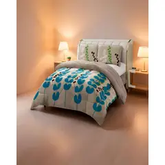 GENERICO - PLUMON PLUSH CON CHIPORRO 2 PLAZAS 230X250CM BEIGE C11