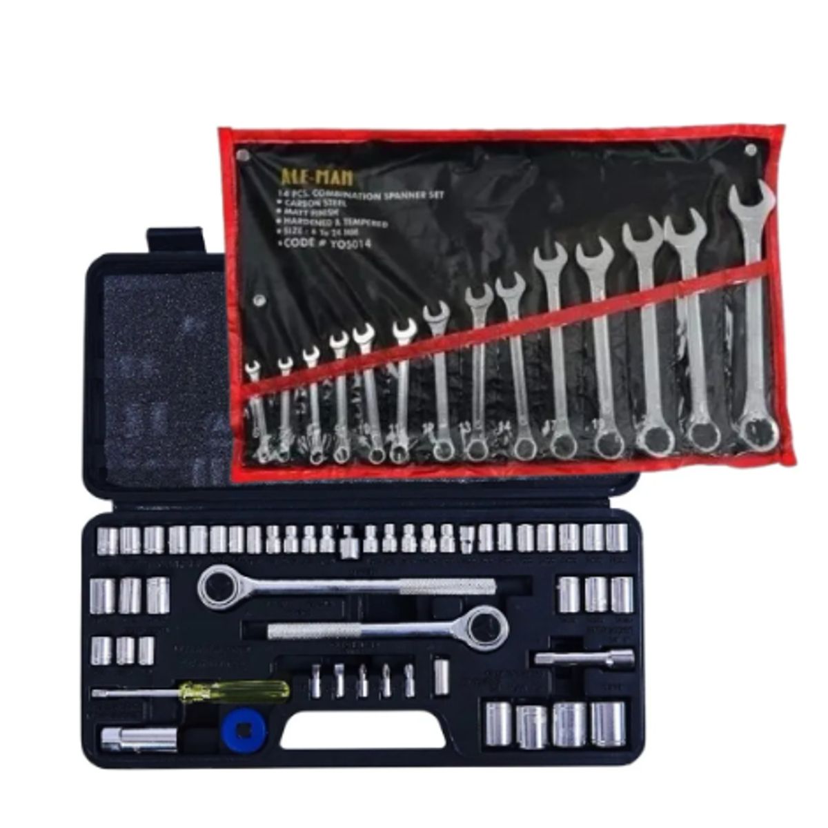 GENERICO - Juego De 14 Llaves Punta Corona Mas Caja De Dados 52 Piezas