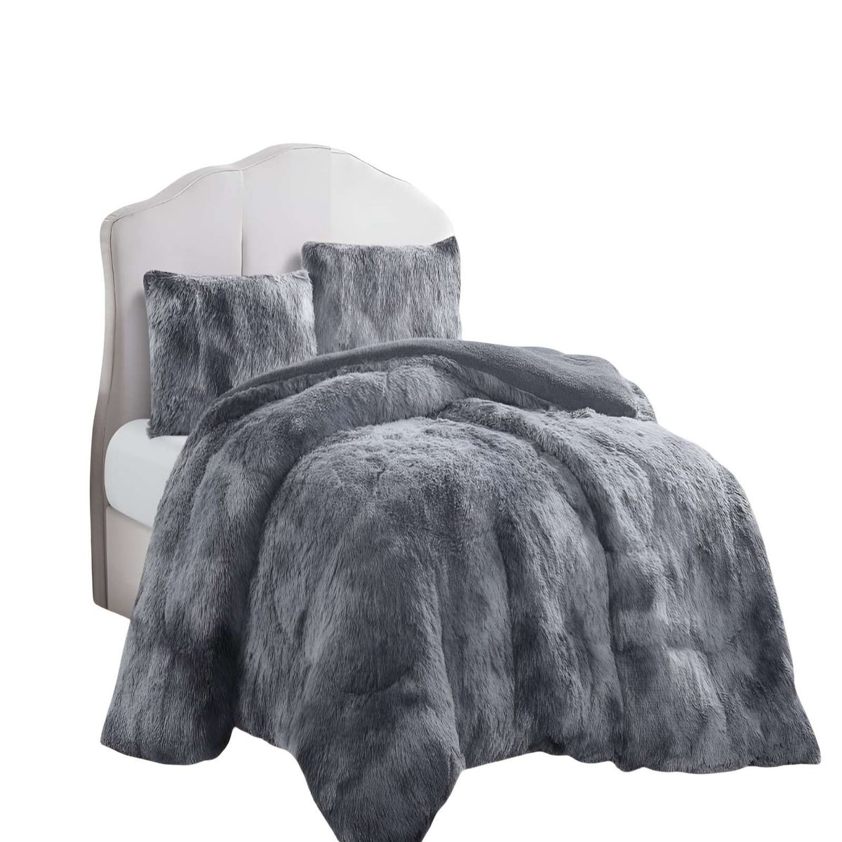 GENERICO - COBERTORES DE PELUDOS CON CHIPORRO 2 PLAZAS 230X250CM GRIS C
