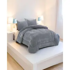 GENERICO - PLUMON CON CHIPORRO 2 PLAZAS 230X250CM GRIS B5_.