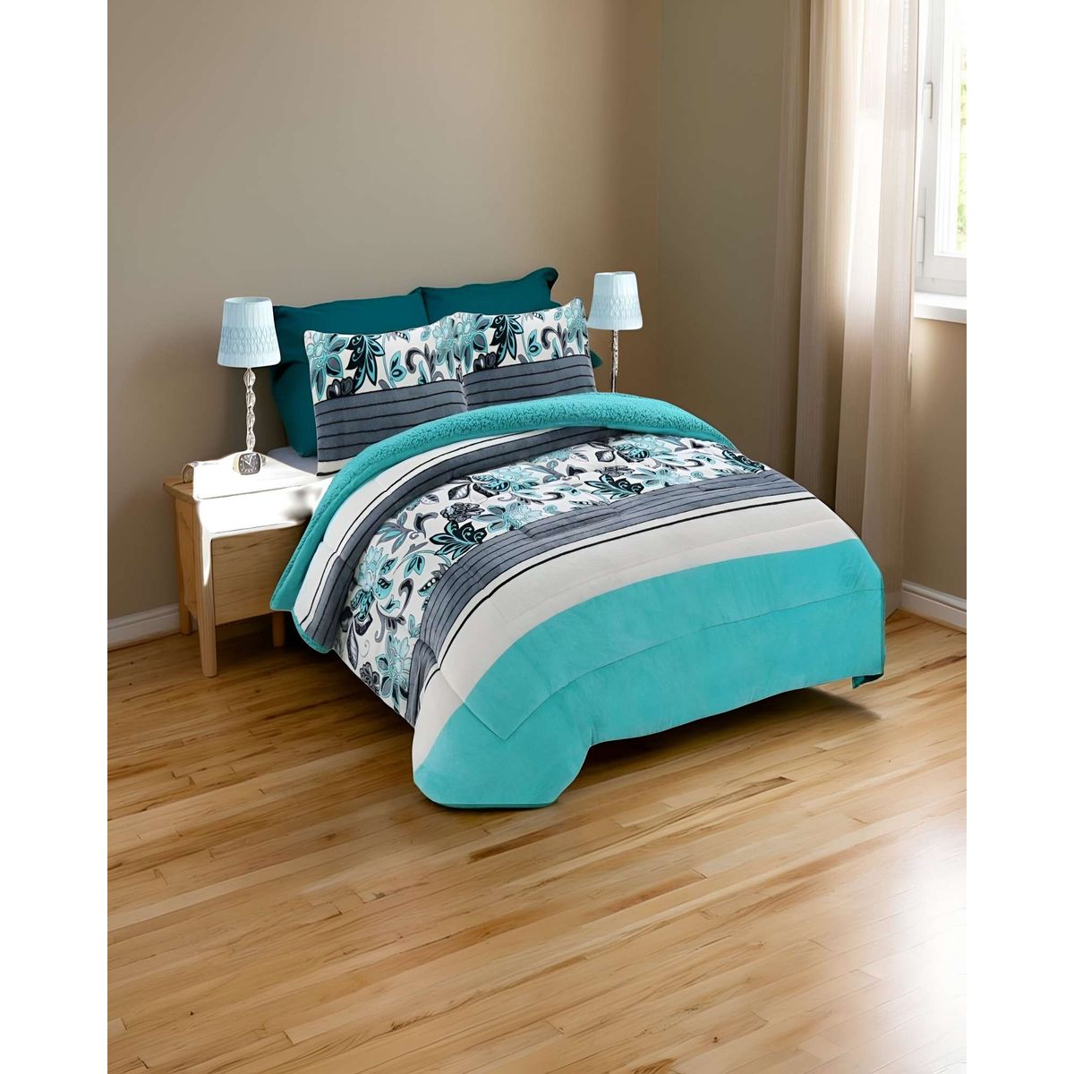 GENERICO - PLUMON CON CHIPORRO 2 PLAZAS 230X250CM MULTICOLOR B25