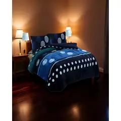 GENERICO - PLUMON CON CHIPORRO 2 PLAZAS 230X250CM AZUL M B31