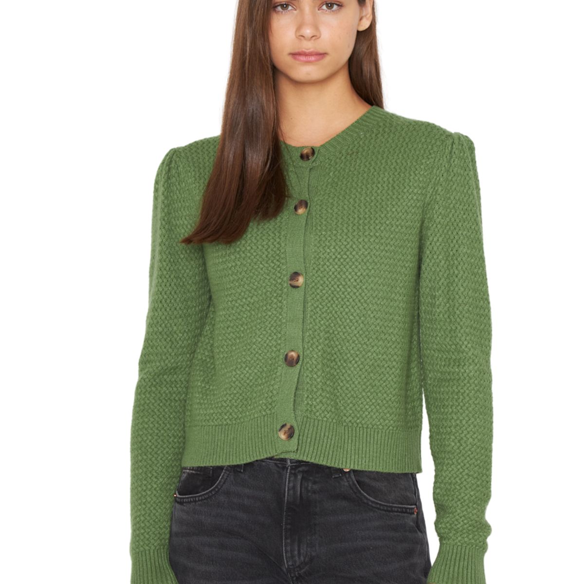 JACINTA TIENDA - Chaleco Panal verde Jacinta Tienda