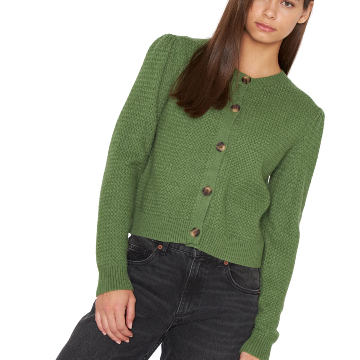 JACINTA TIENDA - Chaleco Panal verde Jacinta Tienda
