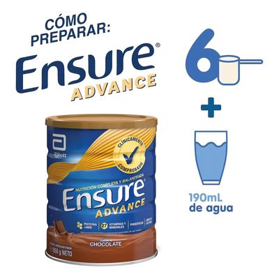 Imagen 2 del producto Ensure Advance Chocolate 850g Lata Suplemento Nutricional