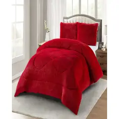 GENERICO - COBERTORES DE PELUDOS CON CHIPORRO KING 250X270CM ROJO