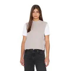 JACINTA TIENDA - Chaleco Amarras crudo