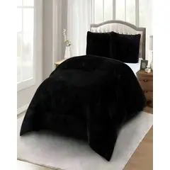 GENERICO - COBERTORES DE PELUDOS CON CHIPORRO KING 250X270CM NEGRO2_.