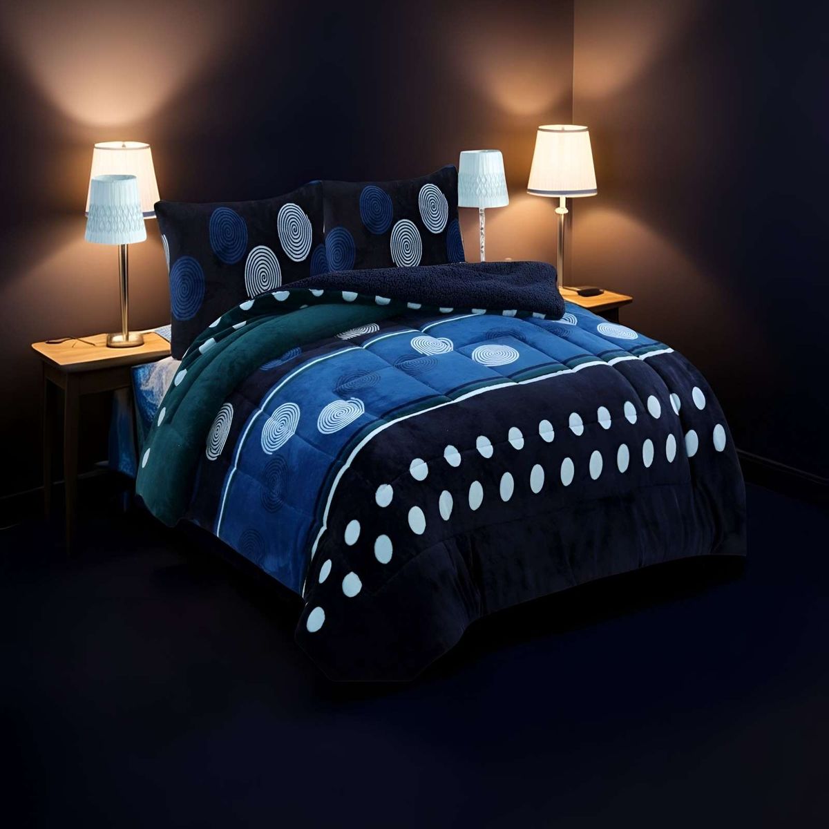 GENERICO - PLUMON CON CHIPORRO KING 250X270CM AZUL M B4