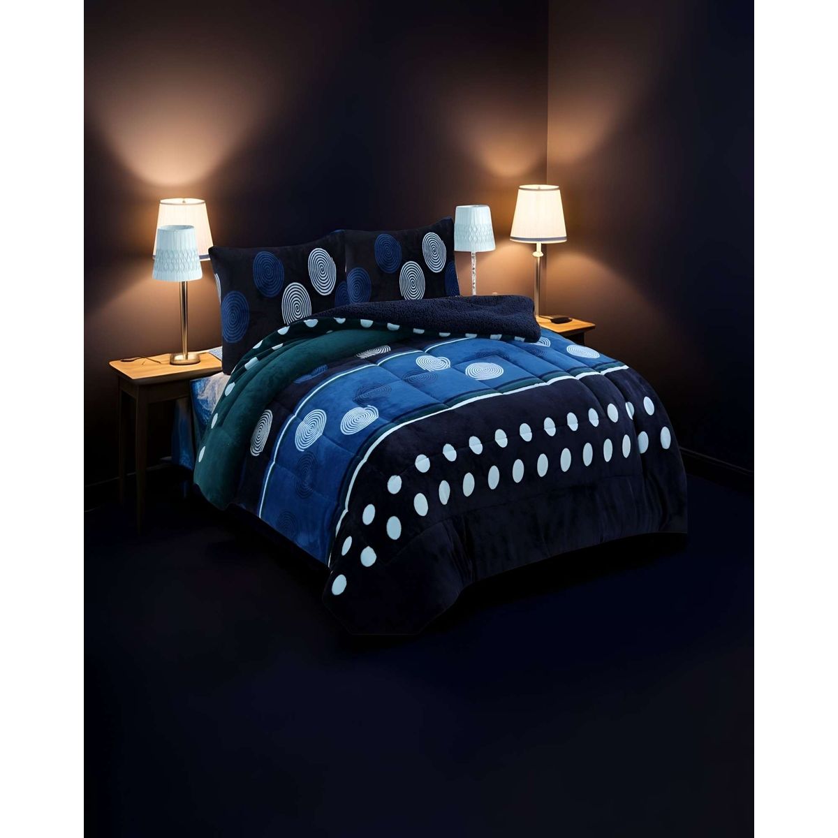 GENERICO - PLUMON CON CHIPORRO KING 250X270CM AZUL M B4