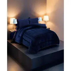 GENERICO - PLUMON CON CHIPORRO KING 250X270CM TURQUESA B15