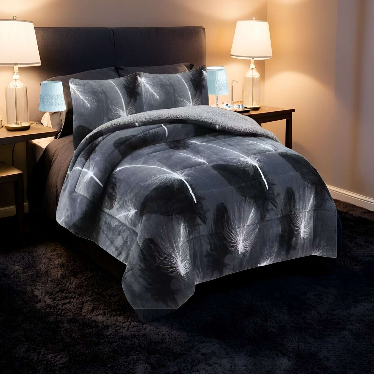 GENERICO - PLUMON CON CHIPORRO KING 250X270CM GRIS B20