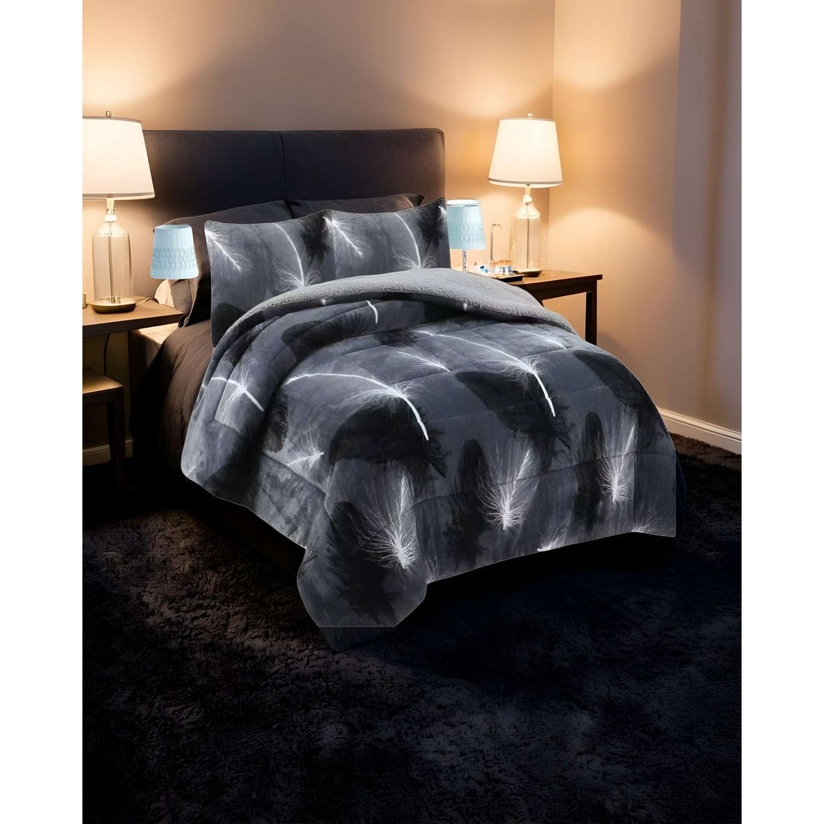 GENERICO - PLUMON CON CHIPORRO KING 250X270CM GRIS B20