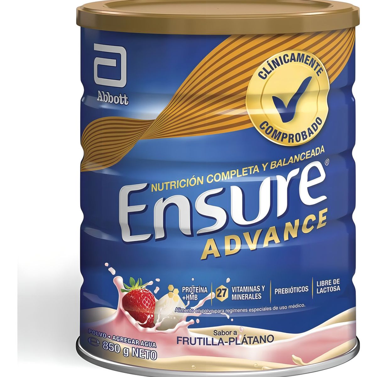 ABBOTT - Ensure Advance Frutilla - Plátano 850g Lata Suplemento Nutricional