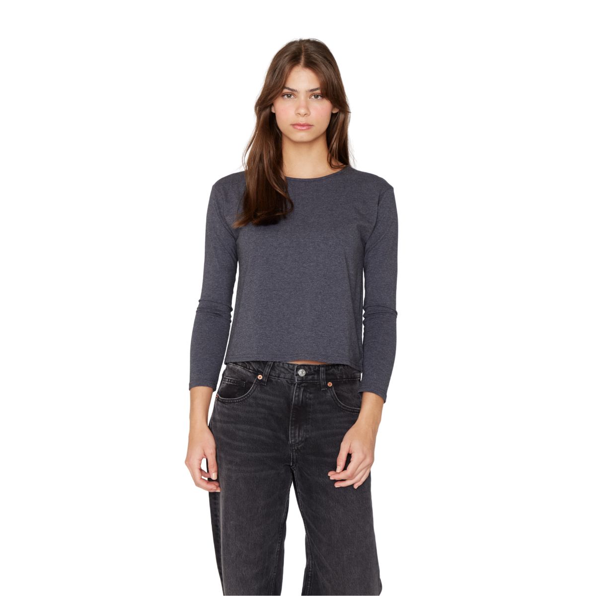 JACINTA TIENDA - Polera Bianca II gris oscura Jacinta Tienda