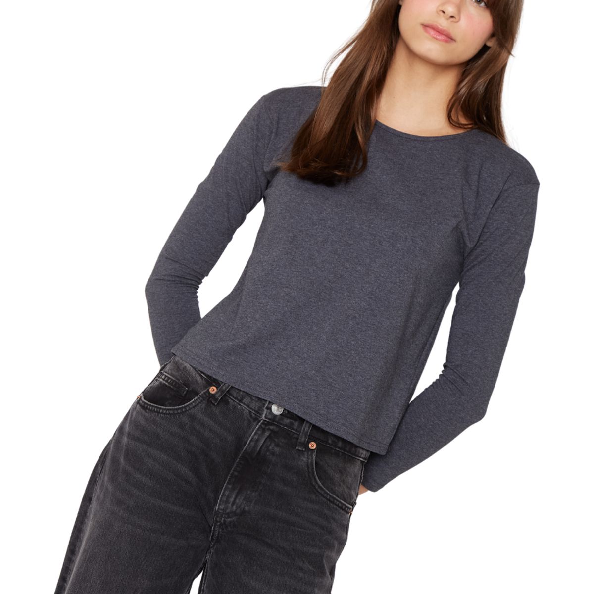 JACINTA TIENDA - Polera Bianca II gris oscura Jacinta Tienda