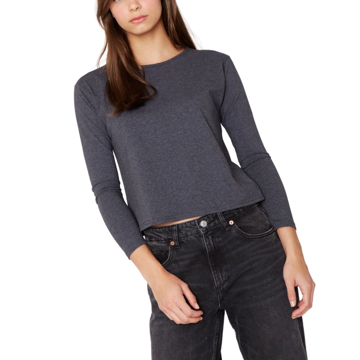 JACINTA TIENDA - Polera Clara II gris oscuro Jacinta Tienda