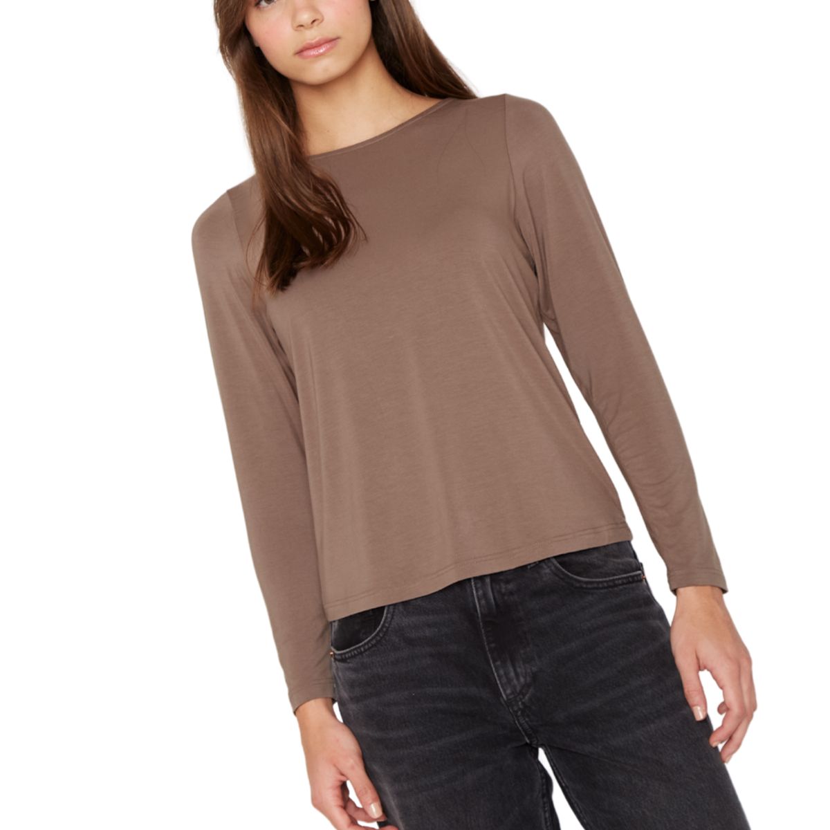 JACINTA TIENDA - Polera Bianca II café Jacinta Tienda