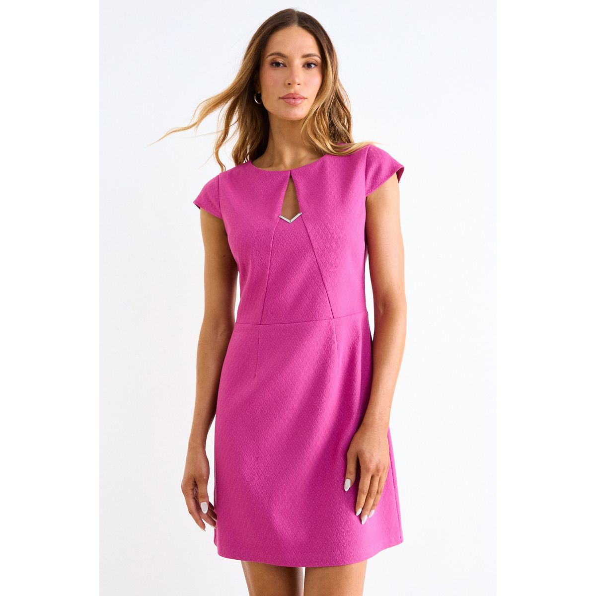 ASH - Vestido Jumper Manga Corta Mujer Fucsia Ash