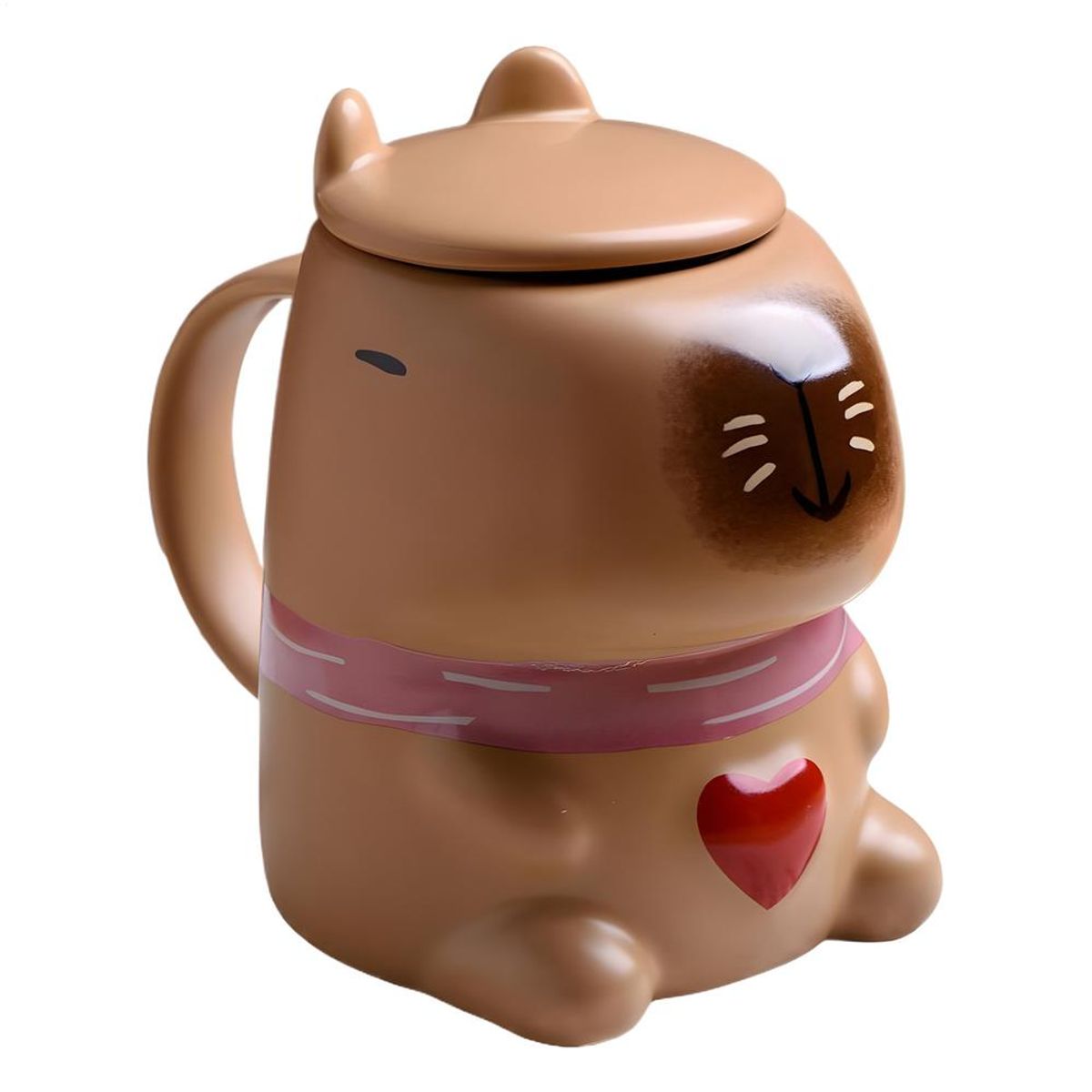 GENERICO - Tazón  cerámica 3d capibara corazón