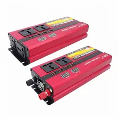 GENERICO - Inversor De Voltaje 24 Volt A 220 Volt Con 4 Usb Y 3 Tomas 1.600 Watt