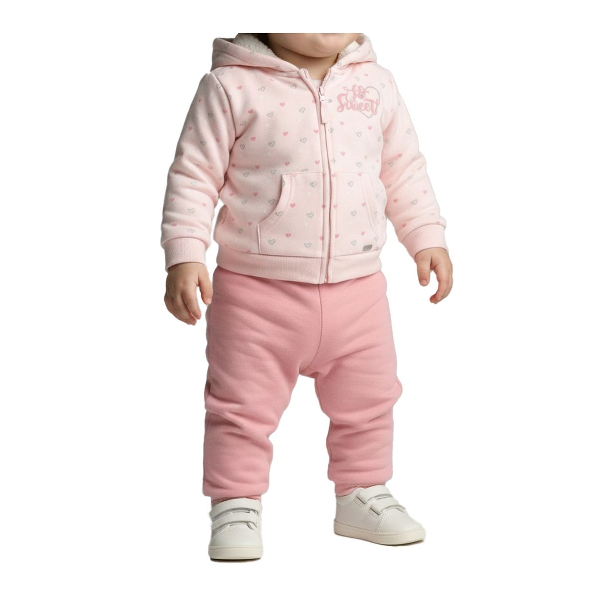 EXCEPTION - Conjunto Polerón y Pantalón Buzo Franela Bebé Niña Exception