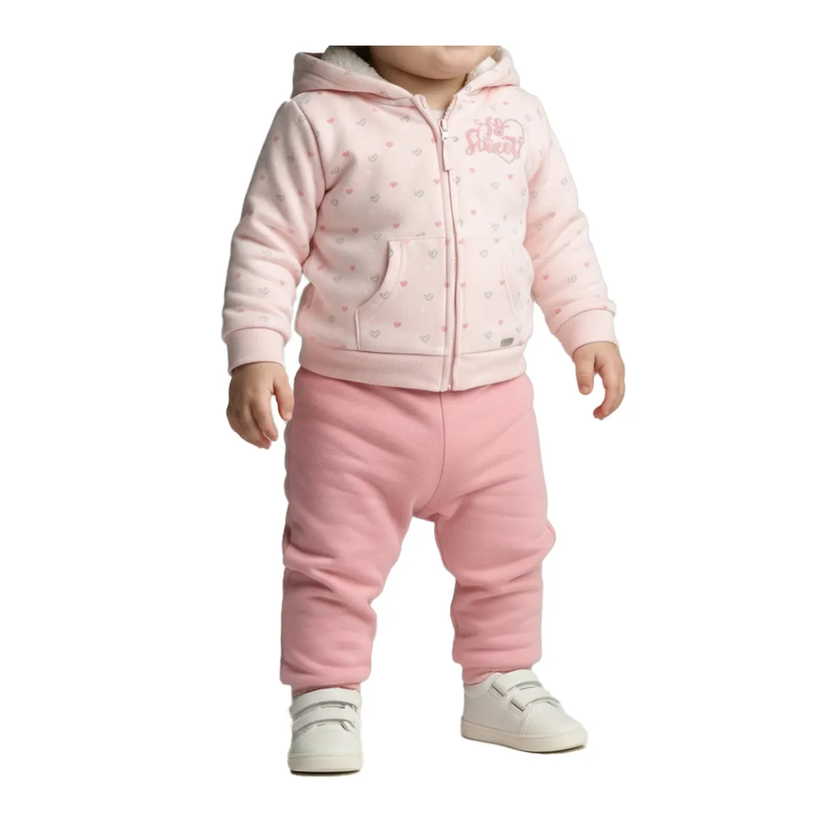 EXCEPTION - Conjunto Polerón y Pantalón Buzo Franela Bebé Niña Exception